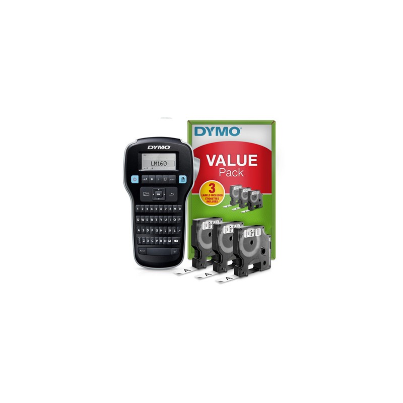 Drukarka etykiet Dymo, LabelManager 160, PROMO 3xtaśma D1 12mm x 7m