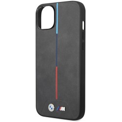 BMW nakładka do iPhone 14 Plus 6,7&quot BMHMP14M22PVTA szara hard case Quilted Tricolor MagSafe