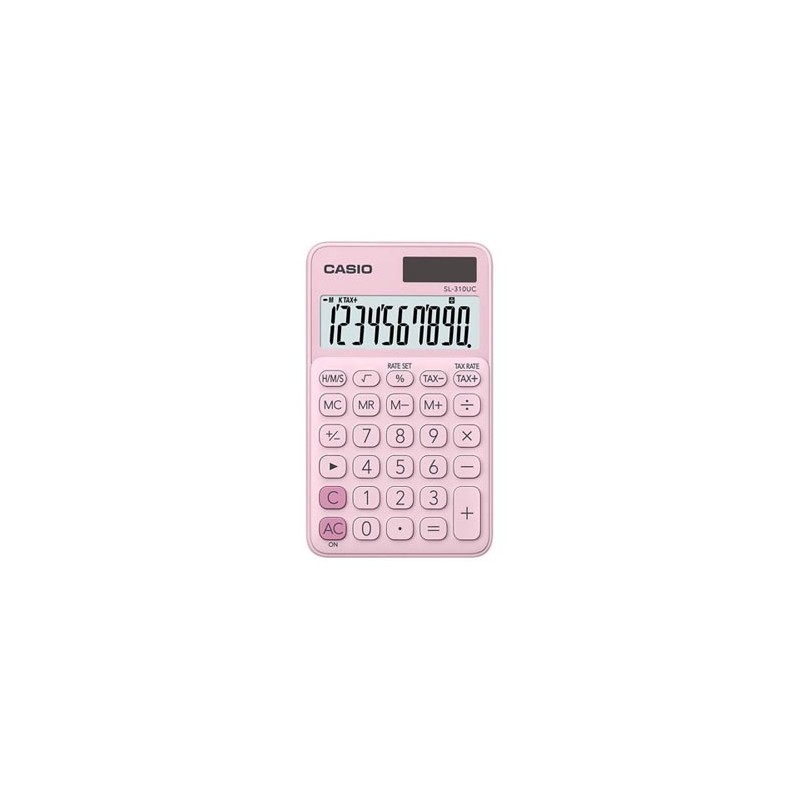 Casio Kalkulator SL 310 UC PK, różowa, 10 miejsc, podwójne zasilanie, EOL