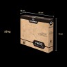 ULTRADESK Biurko dla gracza FRAG - BLACK V3, 140x60 cm, 76 cm, z podkładką pod mysz, uchwyt na słuchawki i napój