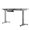 ULTRADESK Biurko dla gracza FRAG - BLACK V3, 140x60 cm, 76 cm, z podkładką pod mysz, uchwyt na słuchawki i napój