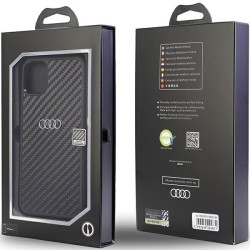 Audi nakładka do iPhone 11 AU-TPUPCIP11-R8/D2-BK czarna hard case Carbon Fiber