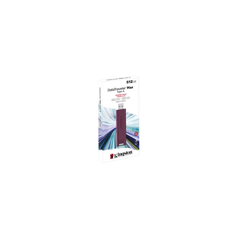 Kingston USB flash disk, USB 3.0, 512GB, DataTraveler Max, Bordowy, DTMAXA/512GB, USB A