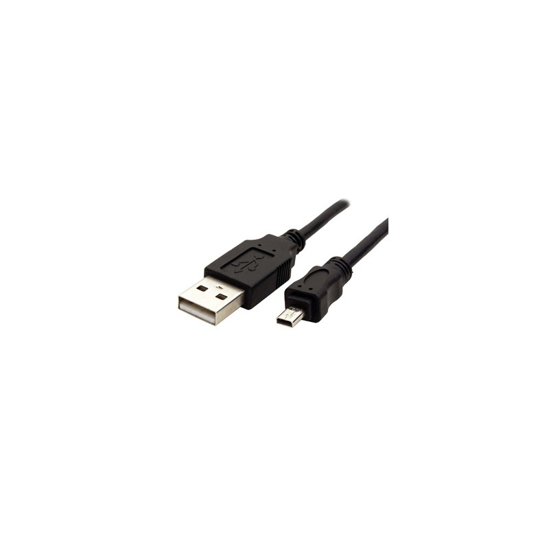 USB kabel (2.0), USB A M - 8-pin M, 25947, 1.8m, czarny, PANASONIC, EOL