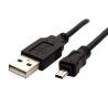 USB kabel (2.0), USB A M - 8-pin M, 25947, 1.8m, czarny, PANASONIC, EOL