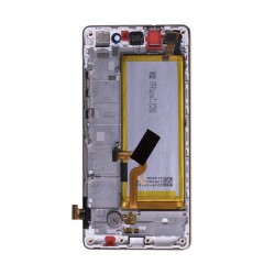 LCD + Panel Dotykowy Huawei P8 Lite 02350KCD 02351LLA biały z ramką i baterią oryginał