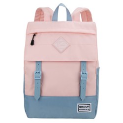 Plecak na  notebook 15,6", COL-Buckles, różowy z poliester, Bestlife