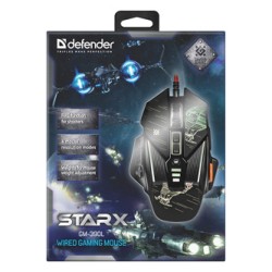 Defender sTarx GM-390L Mysz przewodowa, czarna, 3200DPI, EOL