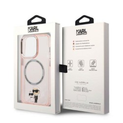 Karl Lagerfeld nakładka do iPhone 14 Pro 6,1&quot KLHMP14LHNKCIP różowa hardcase Magsafe IML NFT Karl&Choupette