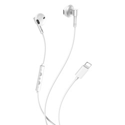 XO słuchawki przewodowe EP61 Lightning Bluetooth douszne srebrne