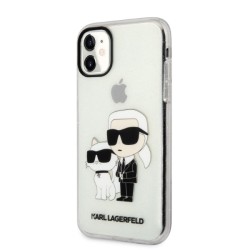 Karl Lagerfeld nakładka do iPhone 11 / XR KLHCN61HNKCTGT transparentna hardcase Gliter Karl&Choupette