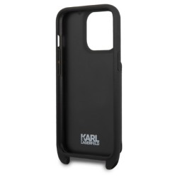 Karl Lagerfeld nakładka do iPhone 13 Pro Max 6,7&quot KLHCP13XSAKCHSK czarna hardcase Saffiano Metal Karl Head