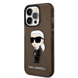 Karl Lagerfeld nakładka do iPhone 14 Pro 6,1&quot KLHCP14LHNIKTCK czarna hardcase Ikonik Karl Lagerfeld