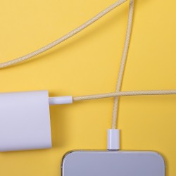 Maxlife kabel MXUC-06 USB-C - Lightning 1,0 m 20W żółty nylonowy