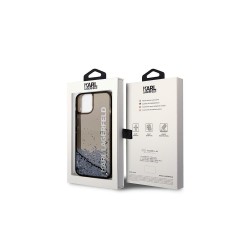 Karl Lagerfeld nakładka do iPhone 14 Pro 6,1&quot KLHCP14LLCKVK czarna hard case Magsafe Liq Glitter Elong
