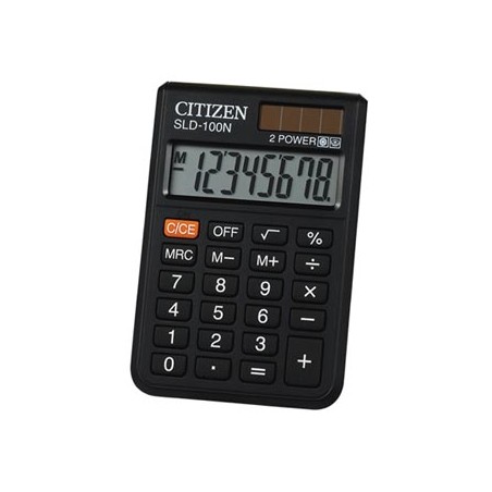 Citizen Kalkulator SLD100NR, czarna, kieszonkowy, 8 miejsc, EOL