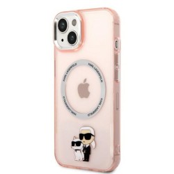 Karl Lagerfeld nakładka do iPhone 14 6,1&quot KLHMP14SHNKCIP różowa hardcase Magsafe IML NFT K&C