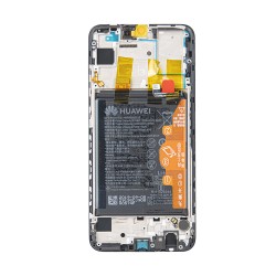 LCD + Panel Dotykowy Huawei P Smart 2019 02352JEY 02352JFA 02352HTF 02352HPR czarny z ramką i baterią oryginał