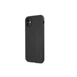 AMG nakładka do iPhone 12 / 12 Pro 6,1&quot AMHCP12MDOLBK czarna hardcase Leather Hot Stamped