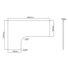 Powerton ERGO EDGE TOP Blat biurka narożnego 160x110-60x2,5 cm, Akacja