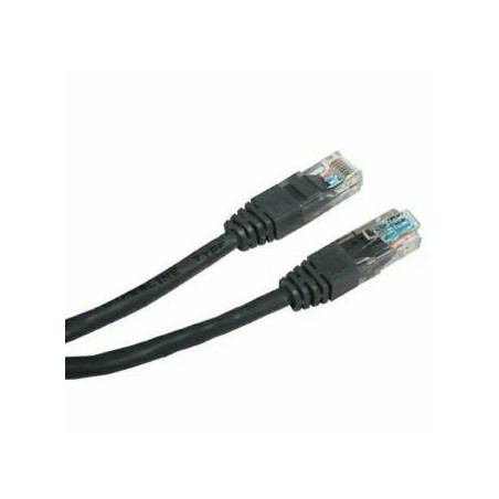 Przewód LAN UTP patchcord, Cat.5e, RJ45 M - RJ45 M, 3 m, nieekranowany, czarny, economy, EOL