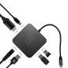 USB-C (3.0) hub 7-port, AK-61, szary, Green Cell, 3xUSB 3.0, HDMI 4K (30Hz), Ethernet 1Gbps, USB-C