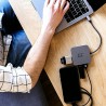 USB-C (3.0) hub 7-port, AK-61, szary, Green Cell, 3xUSB 3.0, HDMI 4K (30Hz), Ethernet 1Gbps, USB-C