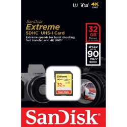 SanDisk karta pamięci 32GB SDHC Extreme V30 UHS-I U3 90 / 40 MB/s