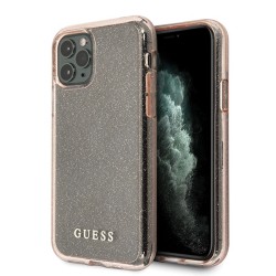 Guess nakładka do iPhone 11 Pro Max GUHCN65PCGLPI różowa hard case Glitter