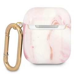 Guess etui do AirPods GUA2UNMP różowe Marble Collection