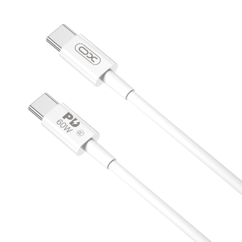 XO kabel NB-Q190A PD USB-C - USB-C 1,0m 60W biały