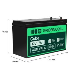 Green Cell VRLA AGM 12V, 2.1A, 7Ah