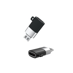 XO adapter NB149-C USB-C - microUSB czarny