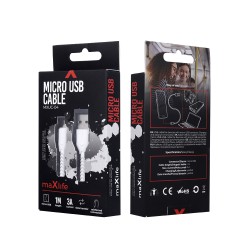 Maxlife kabel MXUC-04 USB - microUSB 1,0 m 3A biały