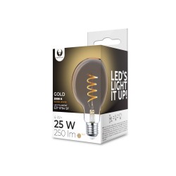 Żarówka LED Filament E27 G95 4W 230V 2000K 250lm SF złota Forever Light