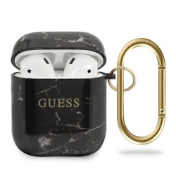 Guess etui do AirPods GUACA2TPUMABK czarne Marble Collection