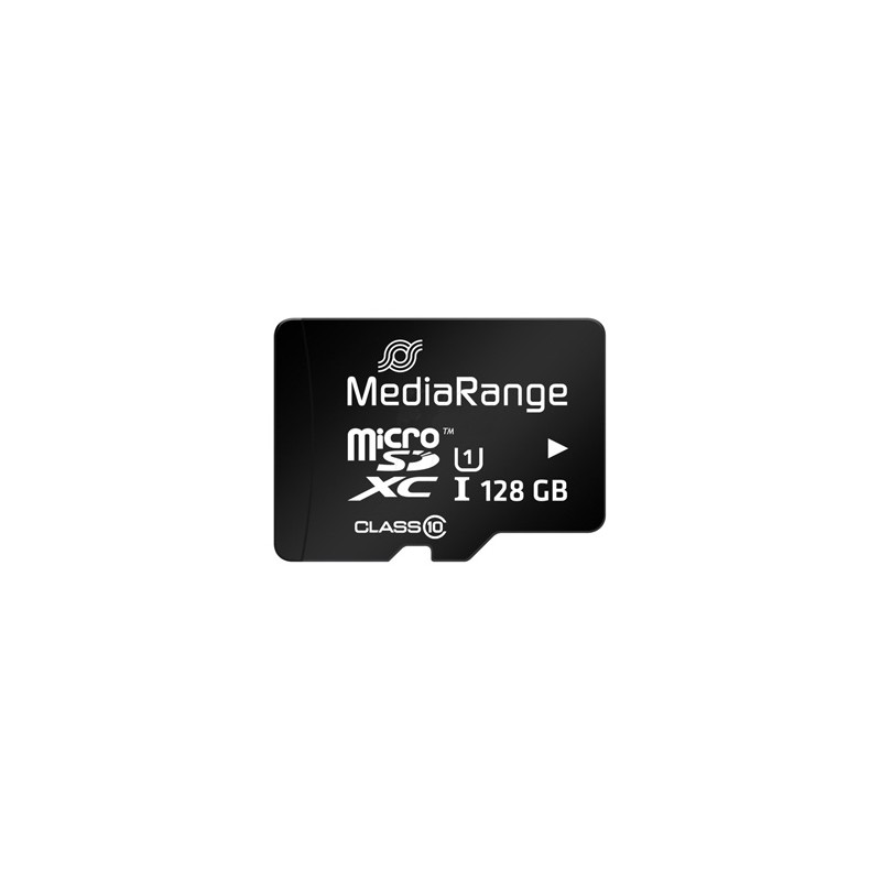MediaRange Micro Secure Digital Card, 128GB, micro SDXC, MR945, UHS-I U1 (Class 10), z adapterm