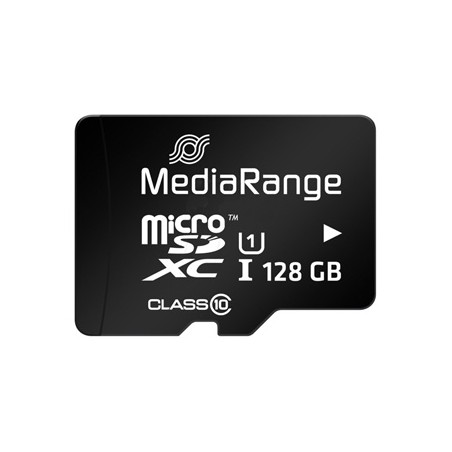MediaRange Micro Secure Digital Card, 128GB, micro SDXC, MR945, UHS-I U1 (Class 10), z adapterm