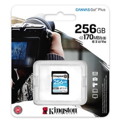 Kingston karta pamięci Canvas Go! Plus, 256GB, SDXC, SDG3/256GB, UHS-I U3 (Class 10), V30