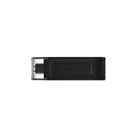 Kingston USB flash disk, USB 3.0, 64GB, DataTraveler 70, czarny, DT70/64GB, USB C