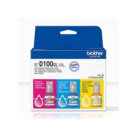 Brother oryginalny ink / tusz BTD100CLVAL, CMY, 3x5000s