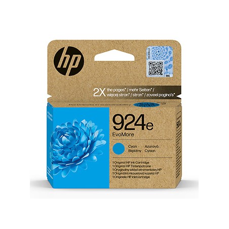 HP oryginalny ink EvoMore 4K0U7NE#CE1, HP 924e, cyan, 800s