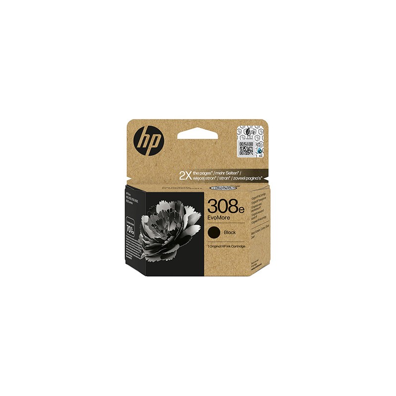 HP oryginalny ink EvoMore 7FP22UE, HP 308e, black, 320s