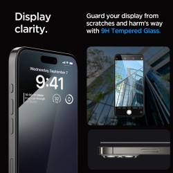 Spigen szkło hartowane GLAS.TR &quotEZ FIT&quot FC do iPhone 15 Pro 6,1&quot czarna