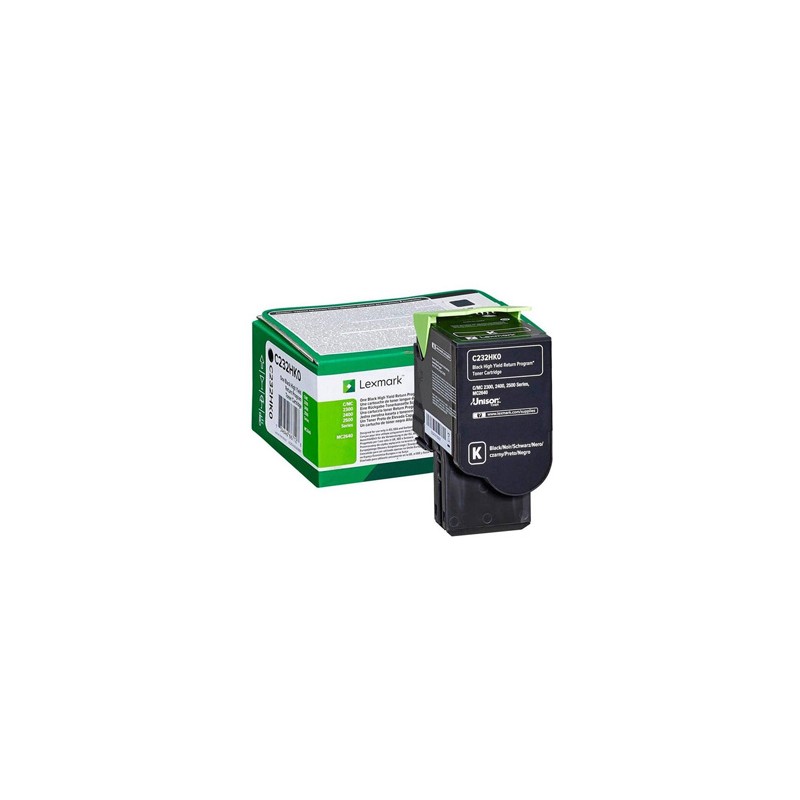 Lexmark oryginalny toner C2320K0, black, 1000s, return