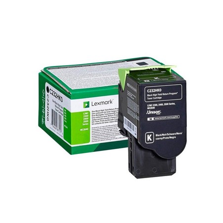 Lexmark oryginalny toner C2320K0, black, 1000s, return