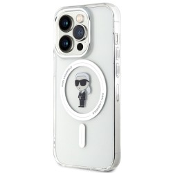 Karl Lagerfeld nakładka do iPhone 15 Pro 6,1&quot KLHMP15LHFCKNOT transparentna HC Magsafe IML Ikonik