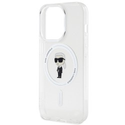 Karl Lagerfeld nakładka do iPhone 15 Pro 6,1&quot KLHMP15LHFCKNOT transparentna HC Magsafe IML Ikonik