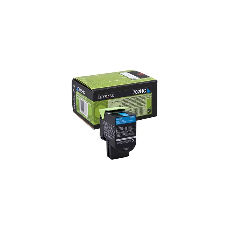 Lexmark oryginalny toner 70C2HC0, cyan, 3000s, high capacity, return