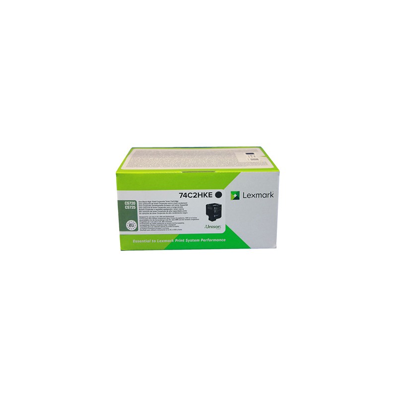 Lexmark oryginalny toner 74C2HKE, black, 20000s, high capacity, return